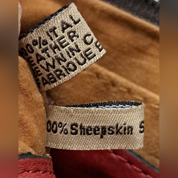 EUC Patricia Nash Burgundy Italian Sheepskin & Sherpa Casual Clutch Purse Bag - Picture 12 of 13